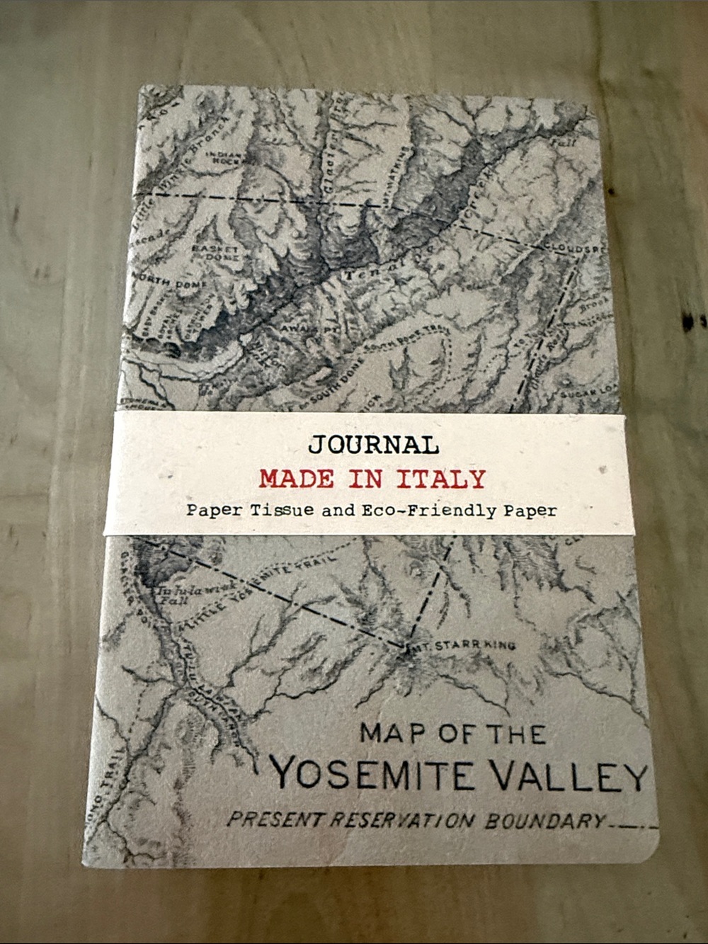 Yosemite Valley Map Journal - Gray Cover